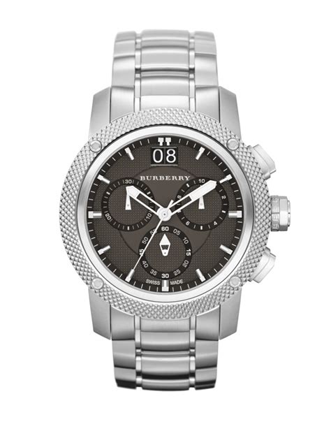 burberry chronograph watch silver|where to buy burberry watches.